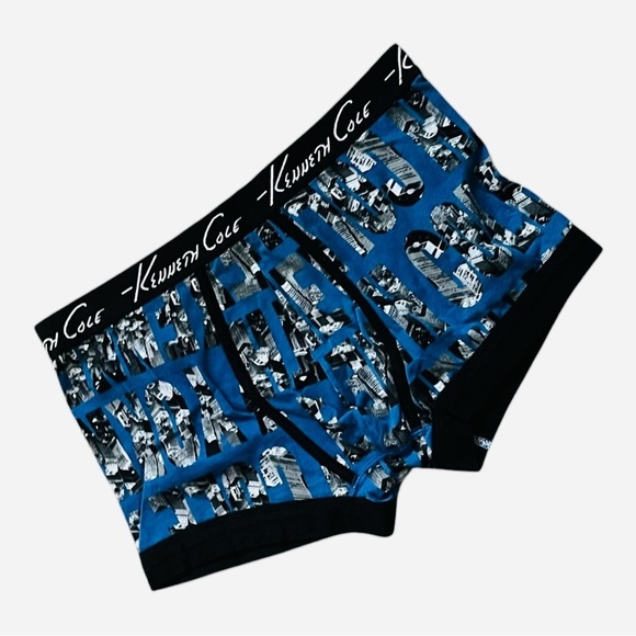 Kenneth Cole Blue Graphic Men's Large Boxer Briefs building pattern - Picture 4 of 5